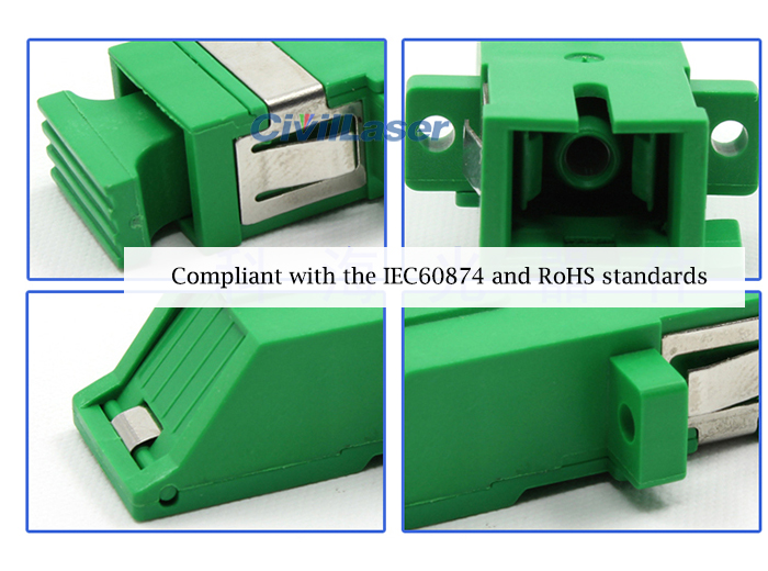 Simplex Single Mode Fiber Optic Adapter SC Inner Flip Fiber Flange